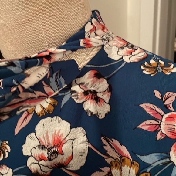 Eliza J Long-Sleeve Tie Neck Fit-&-Flare Dress - Picture 7 of 10